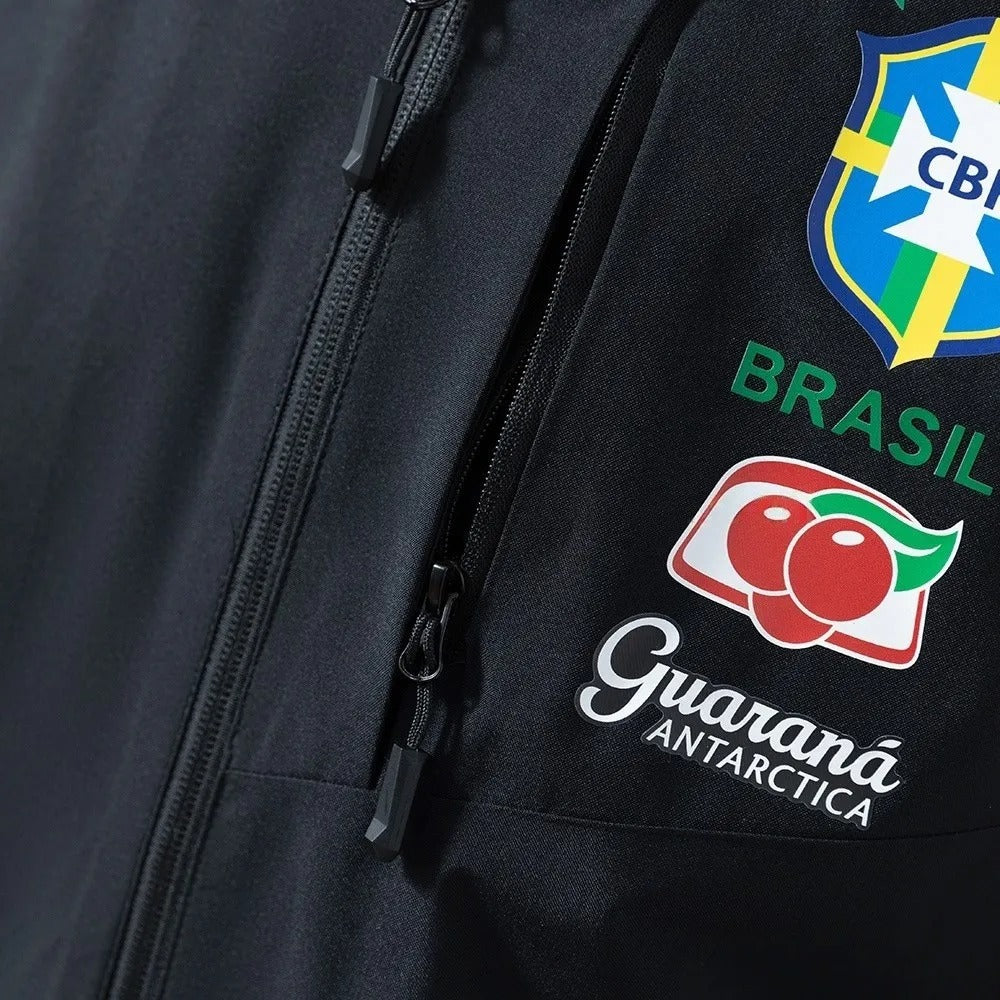 Brazil Windbreaker 2025/26 Black Football Kit