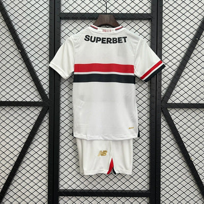 kids sao paulo home jersey 25/26 home football kit soccer jersey