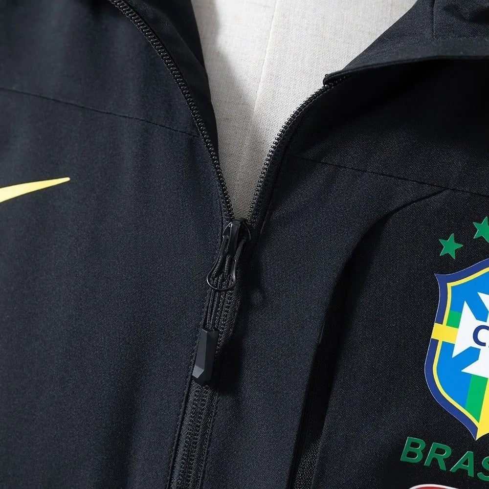 Brazil Windbreaker 2025/26 Black Football Kit