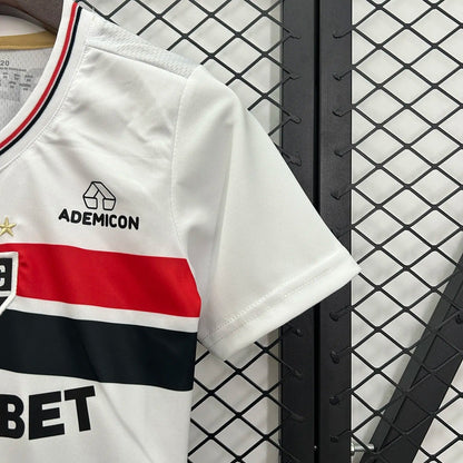 kids sao paulo home jersey 25/26 home football kit soccer jersey