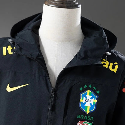 Brazil Windbreaker 2025/26 Black Football Kit
