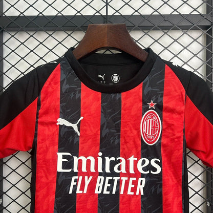 kids ac milan jersey 25/26 home football kit soccer jersey