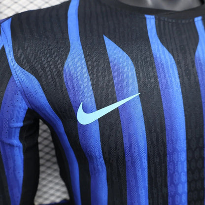 player version inter milan home jersey 25/26 long sleeves football kit soccer jersey