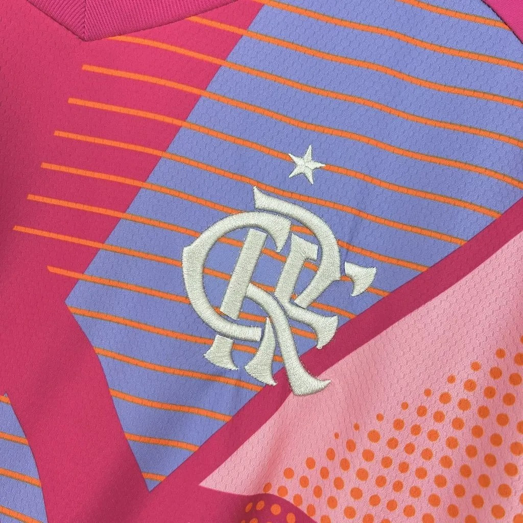 flamengo jersey 25/26 pink goalkeeper football kit soccer jersey