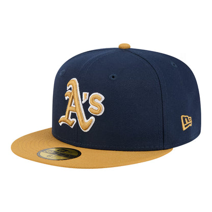 New Era  Athletics Two-Tone Color Pack 59FIFTY Fitted Hat - Navy/Khaki