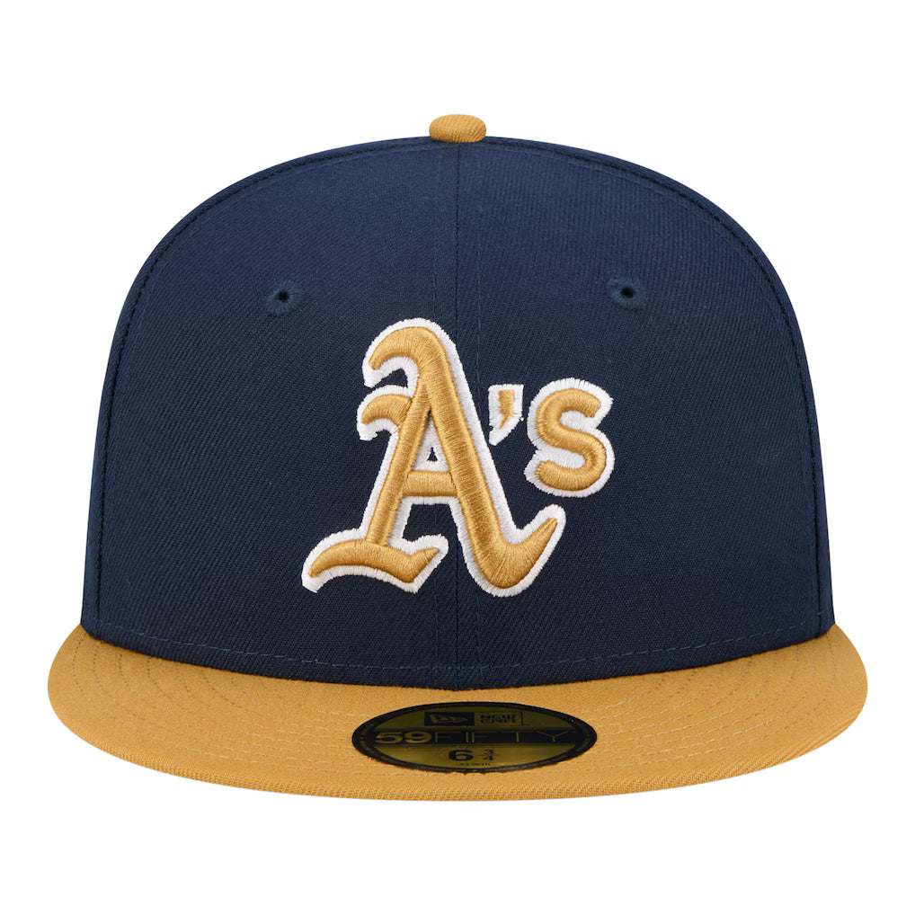 New Era  Athletics Two-Tone Color Pack 59FIFTY Fitted Hat - Navy/Khaki