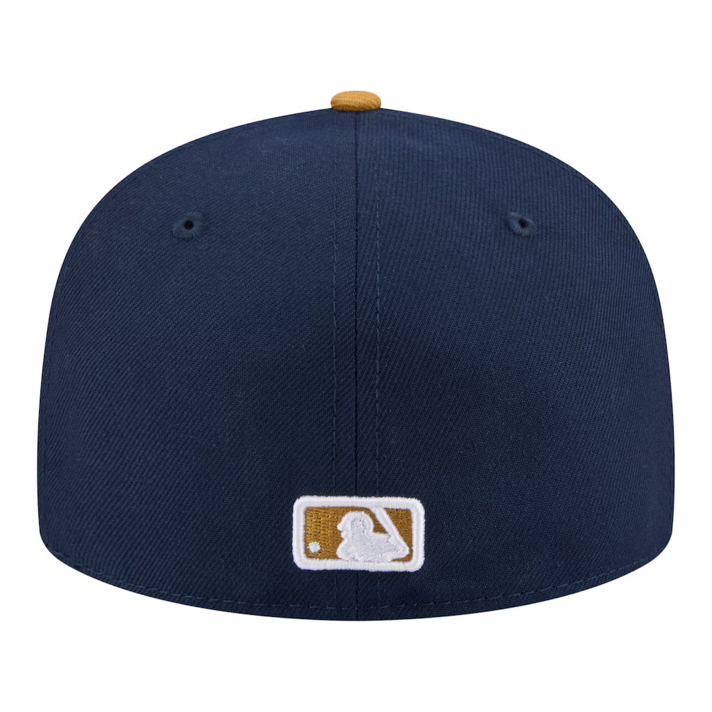 New Era Atlanta Braves 2-Tone Color Pack 59FIFTY Fitted Hat-Navy/Khaki