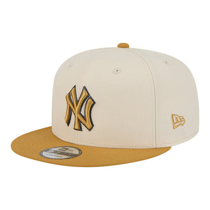 New Era New York Yankees 2-Tone 9FIFTY Snapback Hat-Beige/Bronze