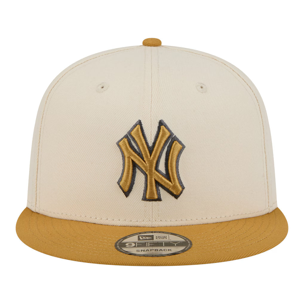 New Era New York Yankees 2-Tone 9FIFTY Snapback Hat-Beige/Bronze