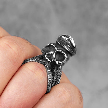Kraken Octopus Ring – Gothic with Captain Punk Rock Hip Hop Biker Statement