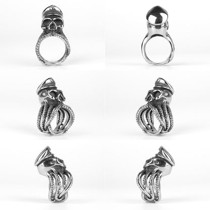 Kraken Octopus Ring – Gothic with Captain Punk Rock Hip Hop Biker Statement