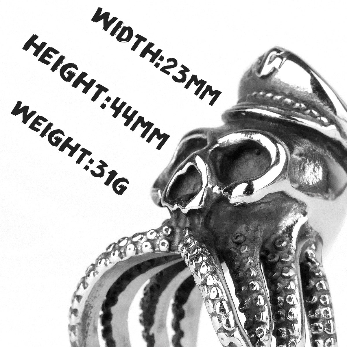 Kraken Octopus Ring – Gothic with Captain Punk Rock Hip Hop Biker Statement