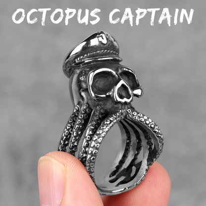 Kraken Octopus Ring – Gothic with Captain Punk Rock Hip Hop Biker Statement
