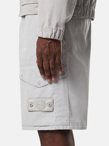 Stone Island Ghost All-Weather Cargo Shorts in Dust Grey