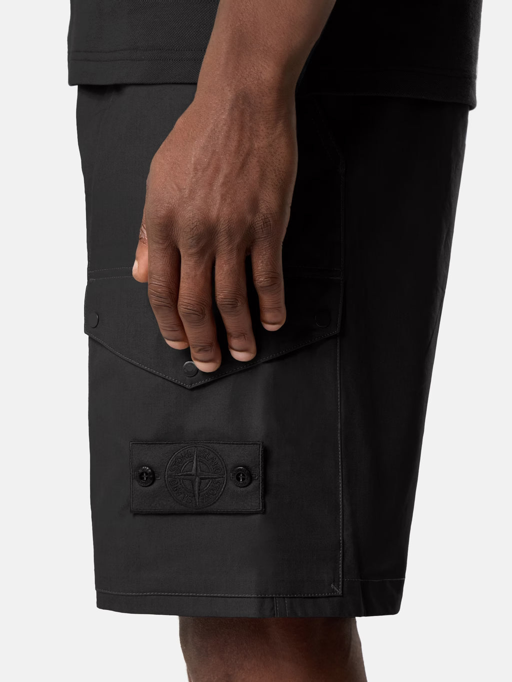 Stone Island Ghost All-Weather Cargo Shorts in Black