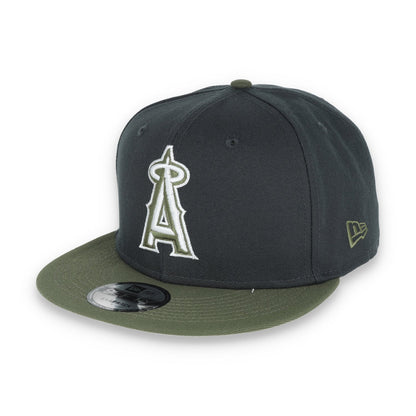 New Era Los Angeles Angels 2-Tone Color Pack Snapback Hat - Grey/Olive