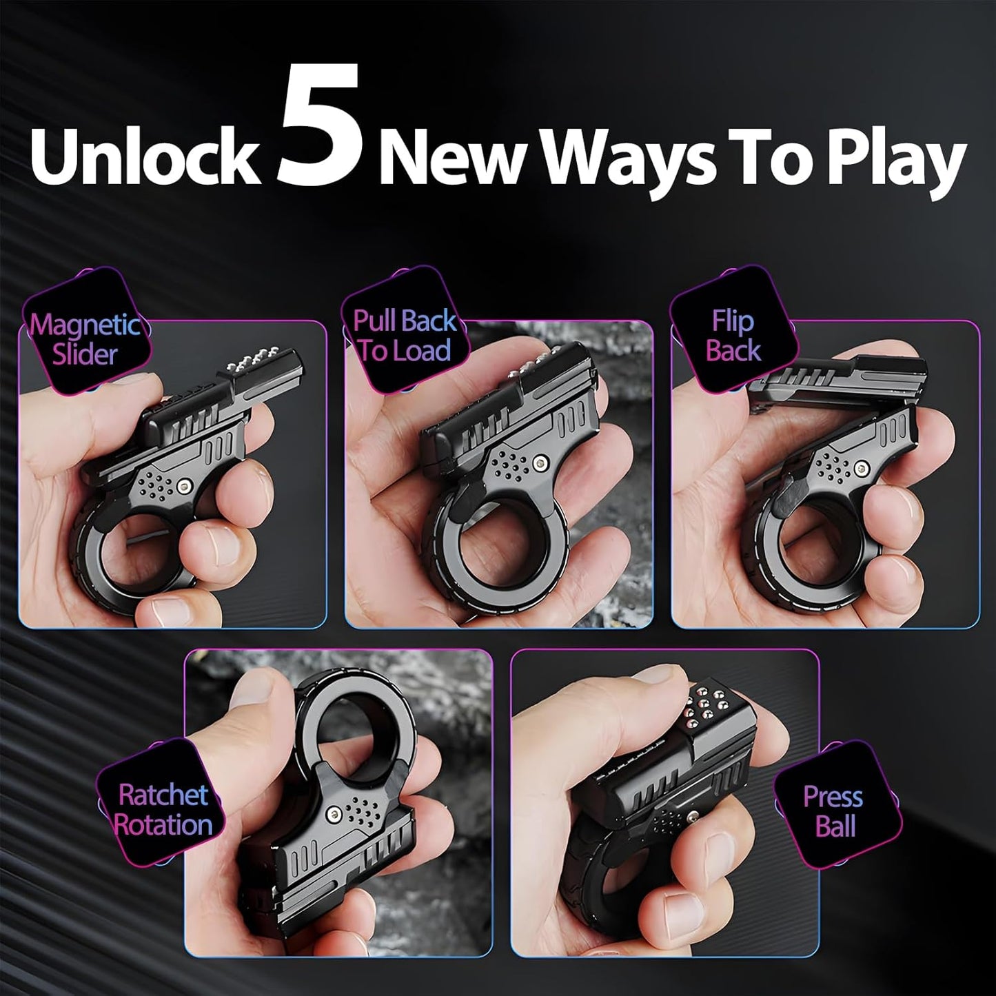 Magnetic Fidget Slider – Mini Marksman Titanium Toy with Metal
