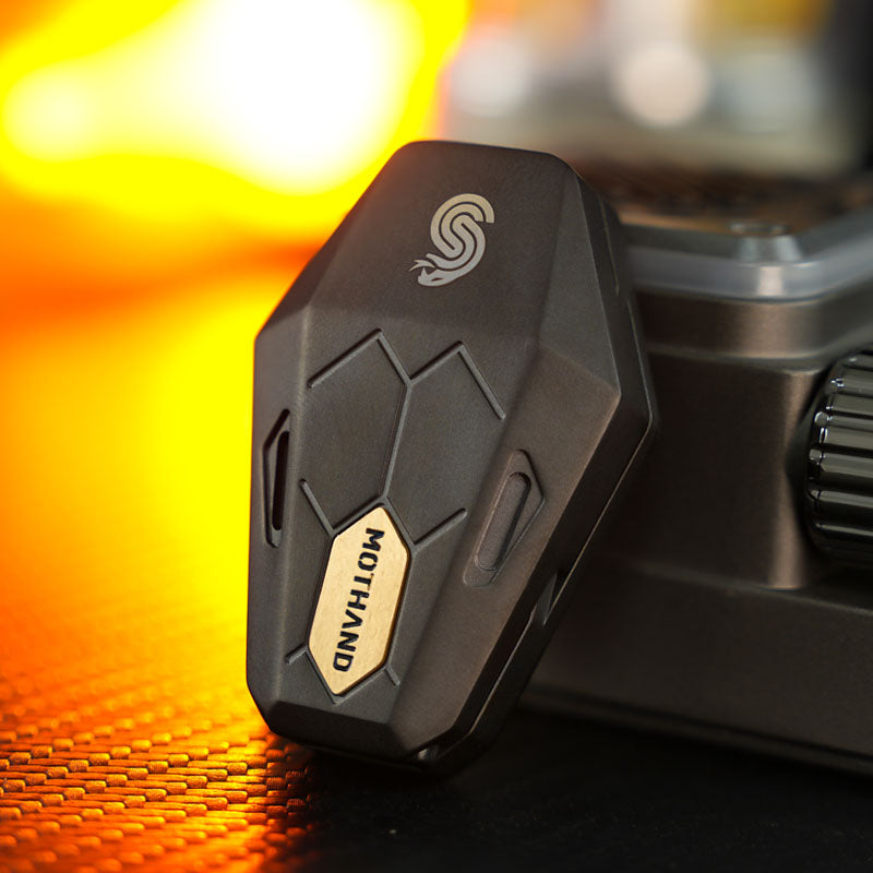 Magnetic Fidget Slider – Serpentis Titanium with Precision Sound Chamber EDC