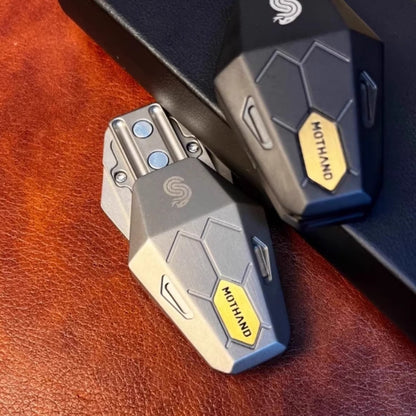 Magnetic Fidget Slider – Serpentis Titanium with Precision Sound Chamber EDC