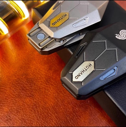 Magnetic Fidget Slider – Serpentis Titanium with Precision Sound Chamber EDC