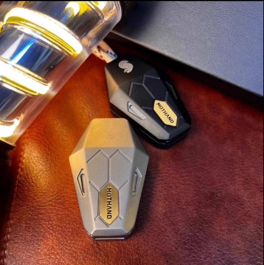 Magnetic Fidget Slider – Serpentis Titanium with Precision Sound Chamber EDC