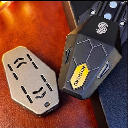 Magnetic Fidget Slider – Serpentis Titanium with Precision Sound Chamber EDC