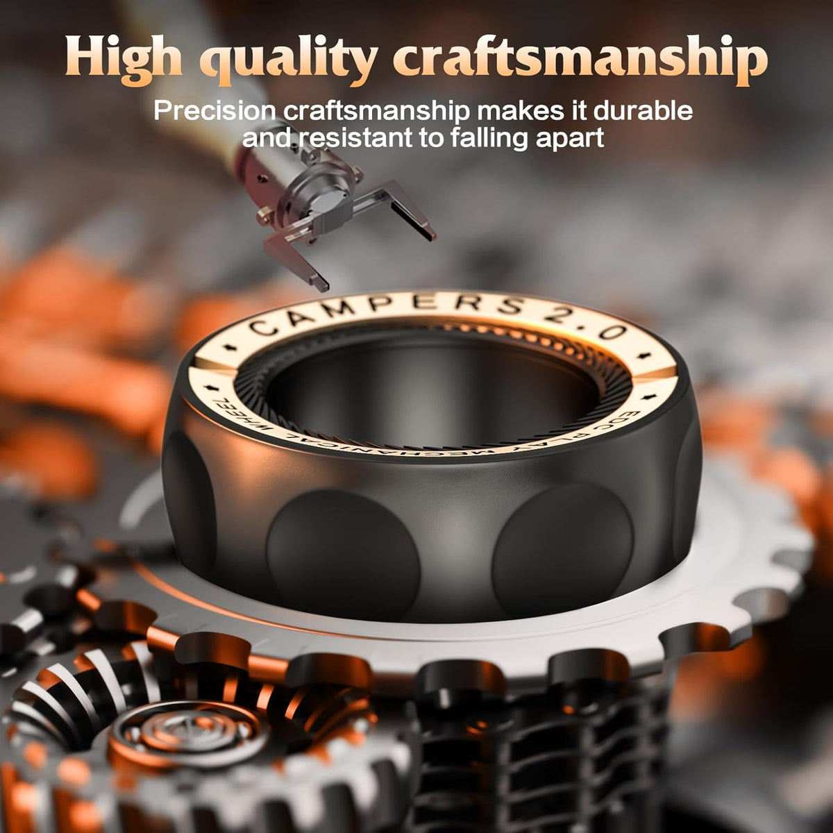 Magnetic Fidget Spinner – RelaxiSpin Rings with Stainless Steel & Brass Rings