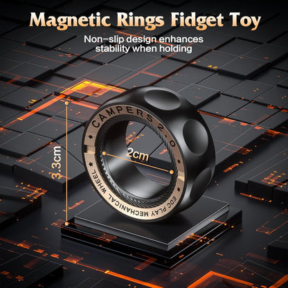 Magnetic Fidget Spinner – RelaxiSpin Rings with Stainless Steel & Brass Rings