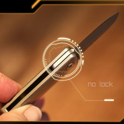 Magnetic Fidget Toy – TiSpin Blade Titanium Utility Knife with D2 Steel EDC Multi-Tool
