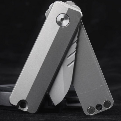 Magnetic Fidget Toy – TiSpin Blade Titanium Utility Knife with D2 Steel EDC Multi-Tool