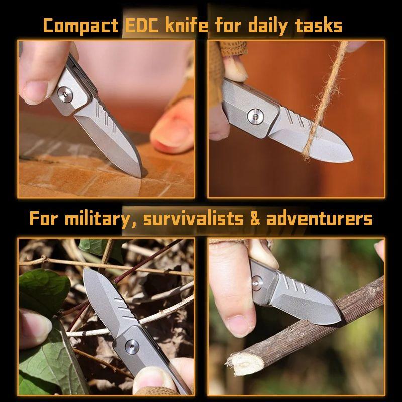 Magnetic Fidget Toy – TiSpin Blade Titanium Utility Knife with D2 Steel EDC Multi-Tool