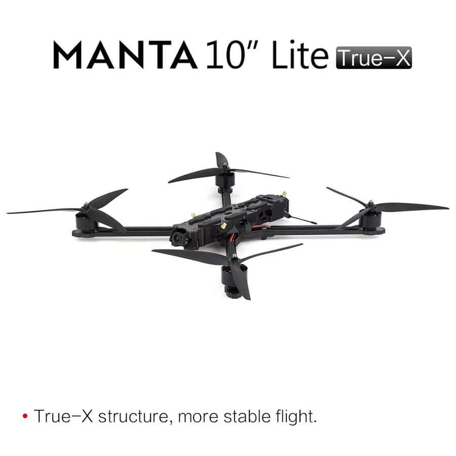Manta 10 X Lite 10inch FPV Drone BNF Long Range Heavy Payload Cinematic Drone Analog 5.8G VTX FPV Drone Kits