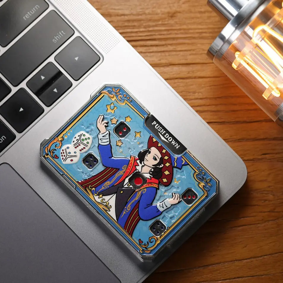 Mechanical Fidget Toy – DiceMaster Pro Metal Dice Game with Quick-Press Button System