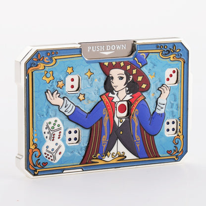 Mechanical Fidget Toy – DiceMaster Pro Metal Dice Game with Quick-Press Button System