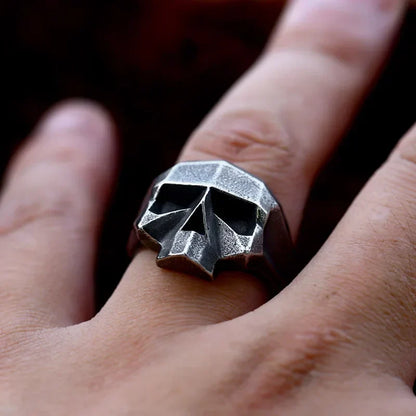 Mechanical Skull Ring – Skeleton with Dark Mech Robotic Gothic Hip Hop Biker Statement