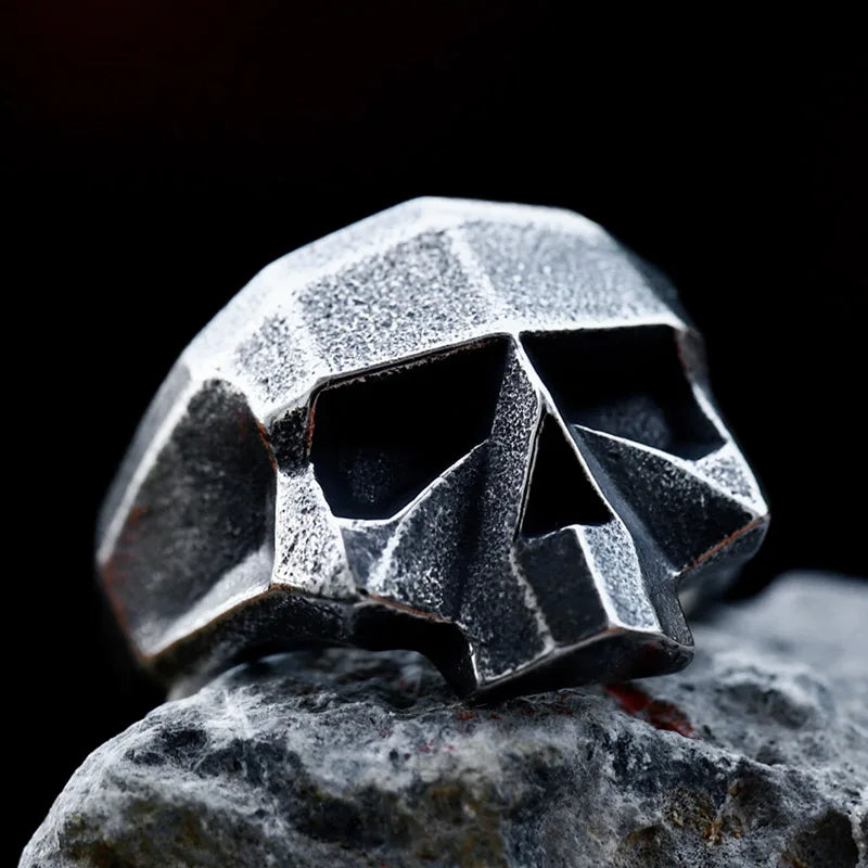 Mechanical Skull Ring – Skeleton with Dark Mech Robotic Gothic Hip Hop Biker Statement