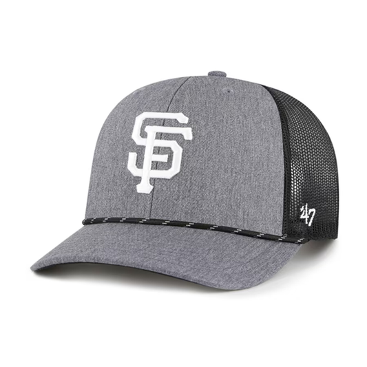 '47 Brand San Francisco Giants Carbon Rope Trucker Adjustable Snapback Hat