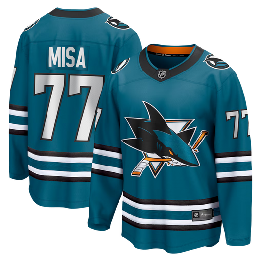 Michael Misa San Jose Sharks Home Premium Jersey - Teal
