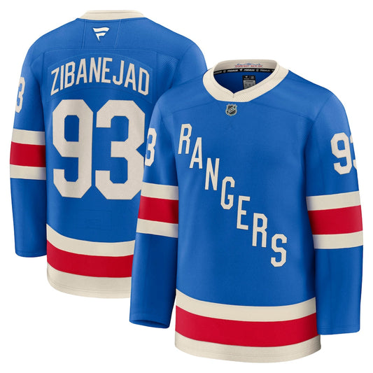 Mika Zibanejad New York Rangers Centennial Premium Jersey - Blue