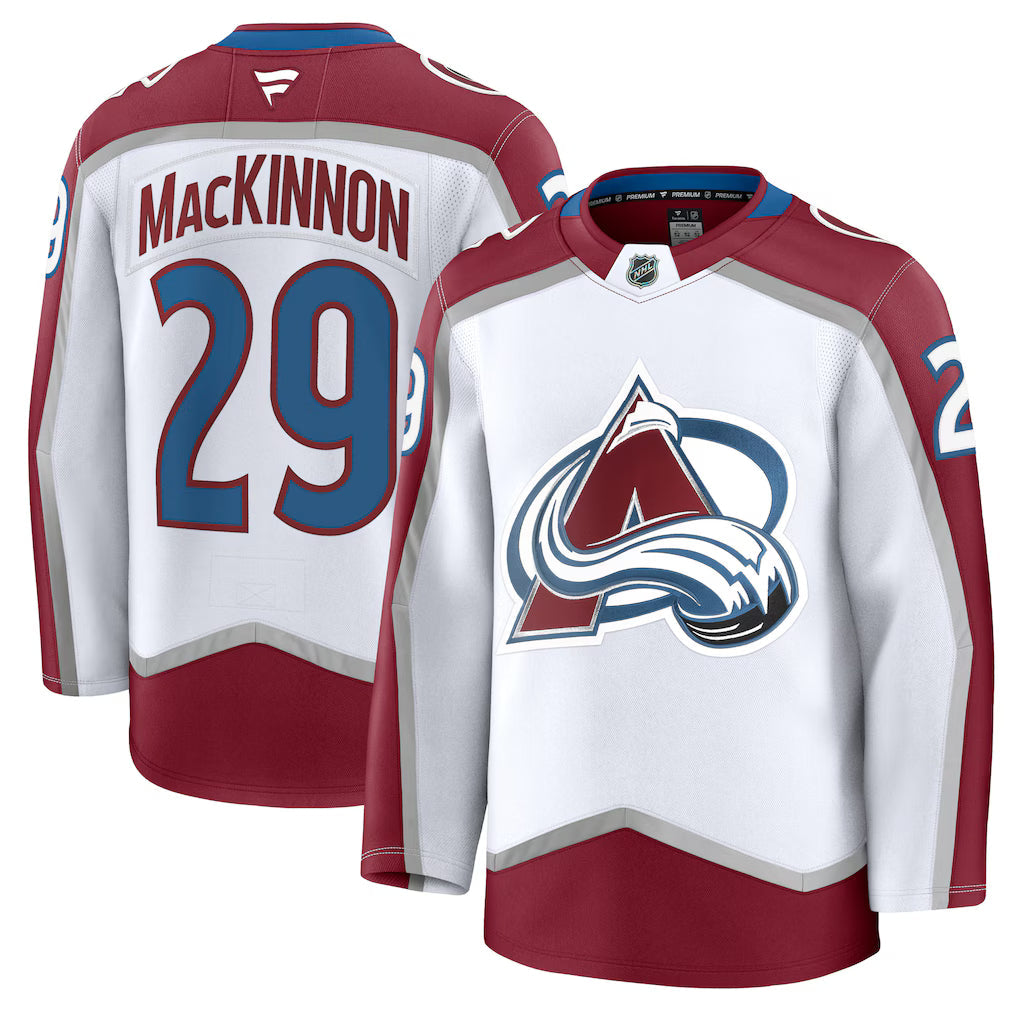 Nathan MacKinnon Colorado Avalanche Away Jersey - White