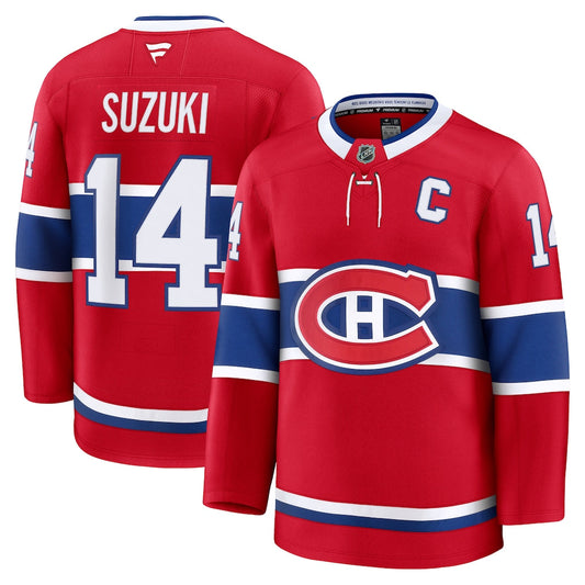 Nick Suzuki Montreal Canadiens Home Premium Jersey - Red