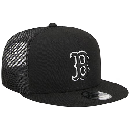 New Era Boston Red Sox Trucker 9FIFTY Snapback Hat-Black/White
