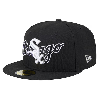 New Era Chicago White Sox Overlap 59FIFTY Fitted Hat-Black