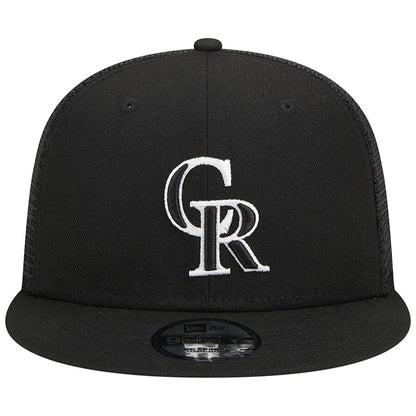 New Era Colorado Rockies Trucker 9FIFTY Snapback Hat-Black/White