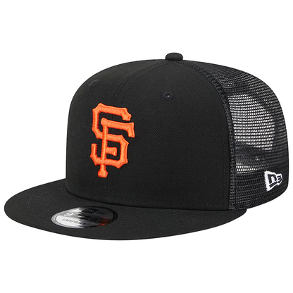 New Era San Francisco Giants Team Color 9FIFTY Trucker Snapback Hat-Black