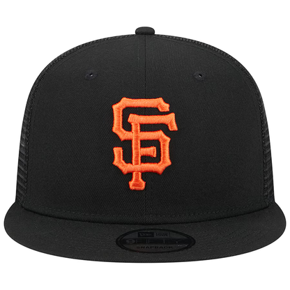 New Era San Francisco Giants Team Color 9FIFTY Trucker Snapback Hat-Black