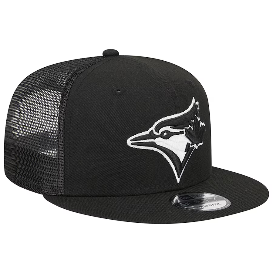 New Era Toronto Blue Jays Trucker 9FIFTY Snapback Hat-Black/White