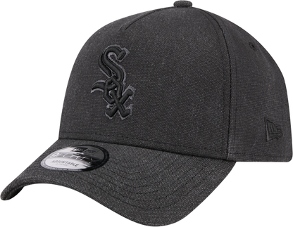New Era Chicago White Sox Logo Essentials A Frame 9FORTY Adjustable Hat-Charcoal Black