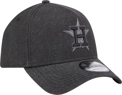 New Era Houston Astros Logo Essentials A Frame 9FORTY Adjustable Hat-Charcoal Black