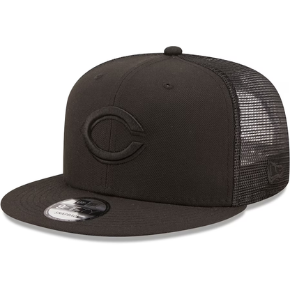 New Era Cincinnati Reds Blackout 9FIFTY Trucker Snapback Hat